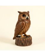 Johnny Driftwood Barn Owl On Stump Statue (synthetic illustration; no displayed measurements)