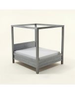Miraflores King Solid Wood Low Profile Four Poster Bed (synthetic illustration; no displayed measurements)