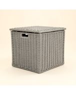 Vidaxl Garden Storage Box Light Gray 59.1 '' X19.7 '' X23.6 '' Poly Rattan (synthetic illustration; no displayed measurements)