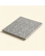 Fan Fish Scale Glazed 3 '' X 4 '' Ceramic Mosaic Tile (synthetic illustration; no displayed measurements)
