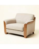 Kjellfrid 54.75 '' Linen Rolled Arm Curved Loveseat (synthetic illustration; no displayed measurements)