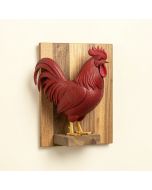 Rooster On Wooden Block Wall Décor (synthetic illustration; no displayed measurements)