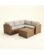 Outdoor Patio Furniture Set 5-Piece Wicker Rattan Sectional Sofa Set (synthetic illustration; no displayed measurements)