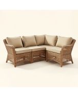 Glouster 3 Piece Rattan Seating Group With Cushions (synthetic illustration; no displayed measurements)