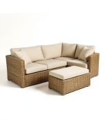 Outdoor Garden Patio Furniture 6-Piece Pe Rattan Wicker Sectional Cushioned Sofa Sets (synthetic illustration; no displayed measurements)