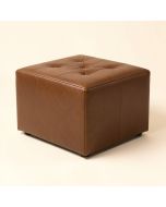 Whitnash 17.5 '' Wide Faux Leather Tufted Square Ottoman With Storage (synthetic illustration; no displayed measurements)