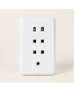 6 Outlet 2 Usb-A/1 Usb-C U-Power Desk Surge Protector Light Switch (synthetic illustration; no displayed measurements)
