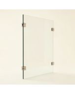 French Monture Noir 34 ” W X 78 ” H Frameless Fixed Glass Panel (synthetic illustration; no displayed measurements)