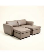Nina Left Facing Sectional Sofa . Taupe . (synthetic illustration; no displayed measurements)