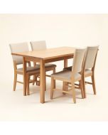 Haderslev Butterfly Leaf Rubberwood Solid Wood Dining Set (synthetic illustration; no displayed measurements)