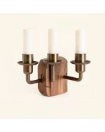3 Piece Metal And Wood Wall Sconce (synthetic illustration; no displayed measurements)
