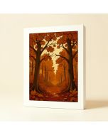 Paint By Number Autumn Scene Finished Print - Not A Paint By Number Kit - Graphic Art Print On Paper (synthetic illustration; no displayed measurements)