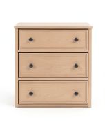 Kyperounta 3 - Drawer Nightstand In White/Light Brown (synthetic illustration; no displayed measurements)