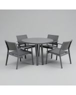 Abe Five-Piece Patio Dining Set (synthetic illustration; no displayed measurements)