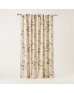 Abba Chinese Calligraphy Bamboo Floral Sheer Single Curtain Panel X 78 '' H (synthetic illustration; no displayed measurements)