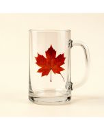 Canadian Maple Leaf 16 Oz . Glass Beer Mug (synthetic illustration; no displayed measurements)
