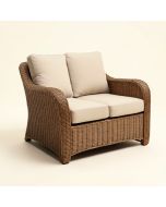 Tegan 70 '' Wide Outdoor Wicker Loveseat With Cushions (synthetic illustration; no displayed measurements)