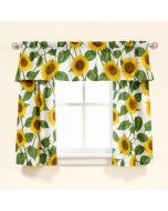 Sunflower Leaf Vine Print 54 '' Window Valance (synthetic illustration; no displayed measurements)