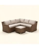 Merlyn 8 Piece Rattan Sectional Seating Group With Cushions , Patio Furniture Sets (synthetic illustration; no displayed measurements)