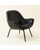 Leblanc 30 '' Wide Vegan Leather Papasan Chair (synthetic illustration; no displayed measurements)