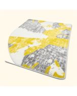 Ahaan Abstract White/Gray/Sunny Yellow Area Rug (synthetic illustration; no displayed measurements)