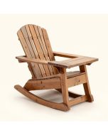 Tubbs Solid Wood Rocking Adirondack Chair With Table (synthetic illustration; no displayed measurements)