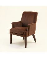 Christon Upholstered Queen Anne Back Side Chair In Brown Cherry (synthetic illustration; no displayed measurements)