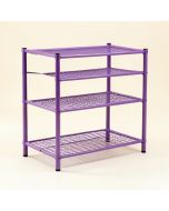 Fashionable Room-Saving 12 Lattices Dual Rows Non-Woven 20 Pair Shoe Rack (synthetic illustration; no displayed measurements)