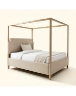 Melway Queen Upholstered Low Profile Four Poster Bed (synthetic illustration; no displayed measurements)
