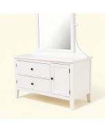 Heathcote 2 Drawer Vanity With Mirror (synthetic illustration; no displayed measurements)