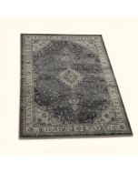 Waterston Oriental Tufted Wool Rust/Charcoal Area Rug (synthetic illustration; no displayed measurements)