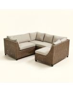Golliner 90.9 '' Wide Outdoor Left Hand Facing Patio Sectional With Cushions (synthetic illustration; no displayed measurements)