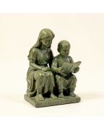 Girl And Boy Reading Statue (synthetic illustration; no displayed measurements)