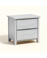 Fred 2 - Drawer Solid Wood Nightstand In Light Gray (synthetic illustration; no displayed measurements)