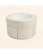 49 '' Double Bathroom Vanity Round With Sink (synthetic illustration; no displayed measurements)