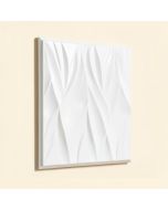 Wave 3D Decorative 19.63 '' X 19.63 '' 3D Wall Panel In White (synthetic illustration; no displayed measurements)