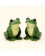 Lily And Paddy Reading Frog Statues , Set Of 2 (synthetic illustration; no displayed measurements)