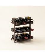 Newhall 24 Bottle Floor Wine Bottle & Glass Rack In Dark Espresso (synthetic illustration; no displayed measurements)