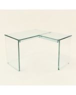 Adeleen Glass L-Shape Desk (synthetic illustration; no displayed measurements)