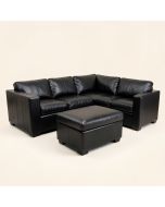 Eward 111 '' Wide Leather Match Reversible Sofa & Chaise With Ottoman (synthetic illustration; no displayed measurements)