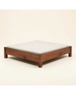 Solid Wood Low Profile Platform Bed (synthetic illustration; no displayed measurements)