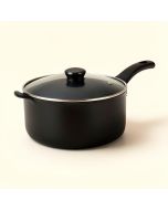 Prime Chef Non-Stick Aluminum Sauce Pan With Lid (synthetic illustration; no displayed measurements)