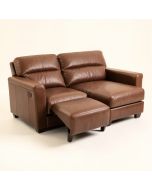 Maumee 103.5 '' Wide Faux Leather Sofa & Chaise With Ottoman (synthetic illustration; no displayed measurements)