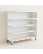 Divito Contemporary Style Glossy Full Bookcase Headboard With 6 Shelves (synthetic illustration; no displayed measurements)