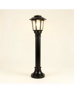 Tyndale Black 1 -Light 65 '' H Solar Powered Lamp Post ( Full ) (synthetic illustration; no displayed measurements)