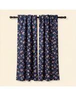 Mid-Century Pattern X Floral Semi-Sheer Thermal Rod Pocket Curtain Panels (synthetic illustration; no displayed measurements)