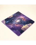 Night Time With Clouds And Stars Space Constellations Depths Of Universe Indigo Pale Kitchen Mat (synthetic illustration; no displayed measurements)