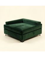 57 '' Velvet Square Arm Sofa Bed (synthetic illustration; no displayed measurements)