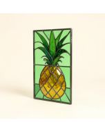 Welcome Pineapple Window Panel (synthetic illustration; no displayed measurements)