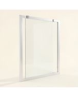 56 '' - 60 '' X 60 '' Single Sliding Frameless Tub Door (synthetic illustration; no displayed measurements)